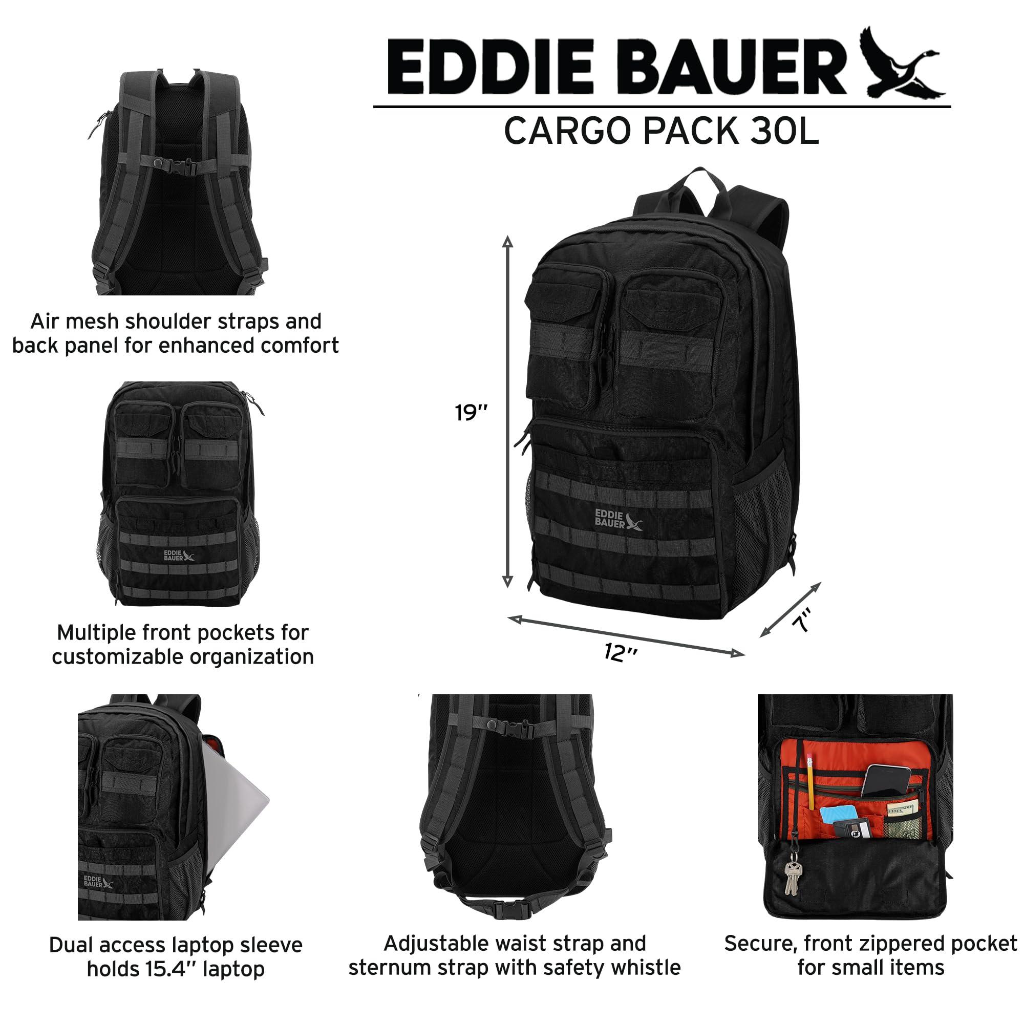 Eddie Bauer Eddie Bauer Cargo Tactical Backpack | Adventure | Heavy Duty | Outdoor | Water Resistant | 600D Polyester
