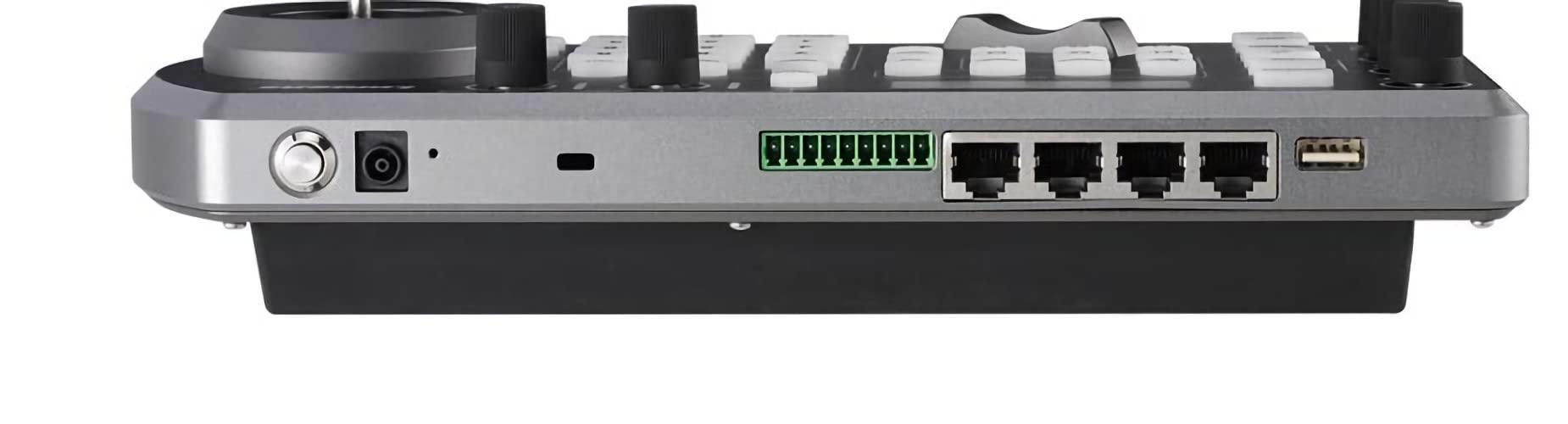 Lumens Lumens VS-KB30 Compact IP Camera Controller, Joystick for Pan/Tilt/Zoom, LCD Display, Backlight Keypad, DC12V / PoE, RS-232C / RS-422 x2 / Ethernet Control Interfaces