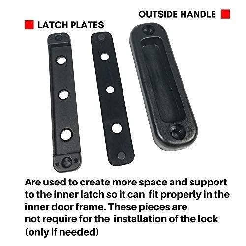 CAL Lock CAL Double Bolt Lock - Sliding Patio Door Locks - Child Proof Sliding Door Lock with Anti Lift Security Lock - Replaces Sliding Door Security Bar - Adjustable & Fits Most Doors (White)