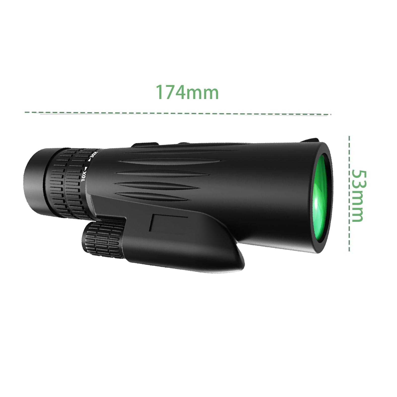 COnvow Compact and Lightweight Zoom Monocular Telescope High-power10-30x42 Zoom Monoculars fit in Your Pocket