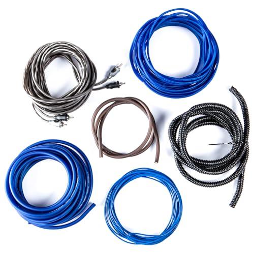 Harmony Audio Harmony Audio HA-AK8 8 Gauge CCA Installation Wiring Kit for Amplifiers 900W Amp for Car Audio Amp Installing Power and RCA Cables