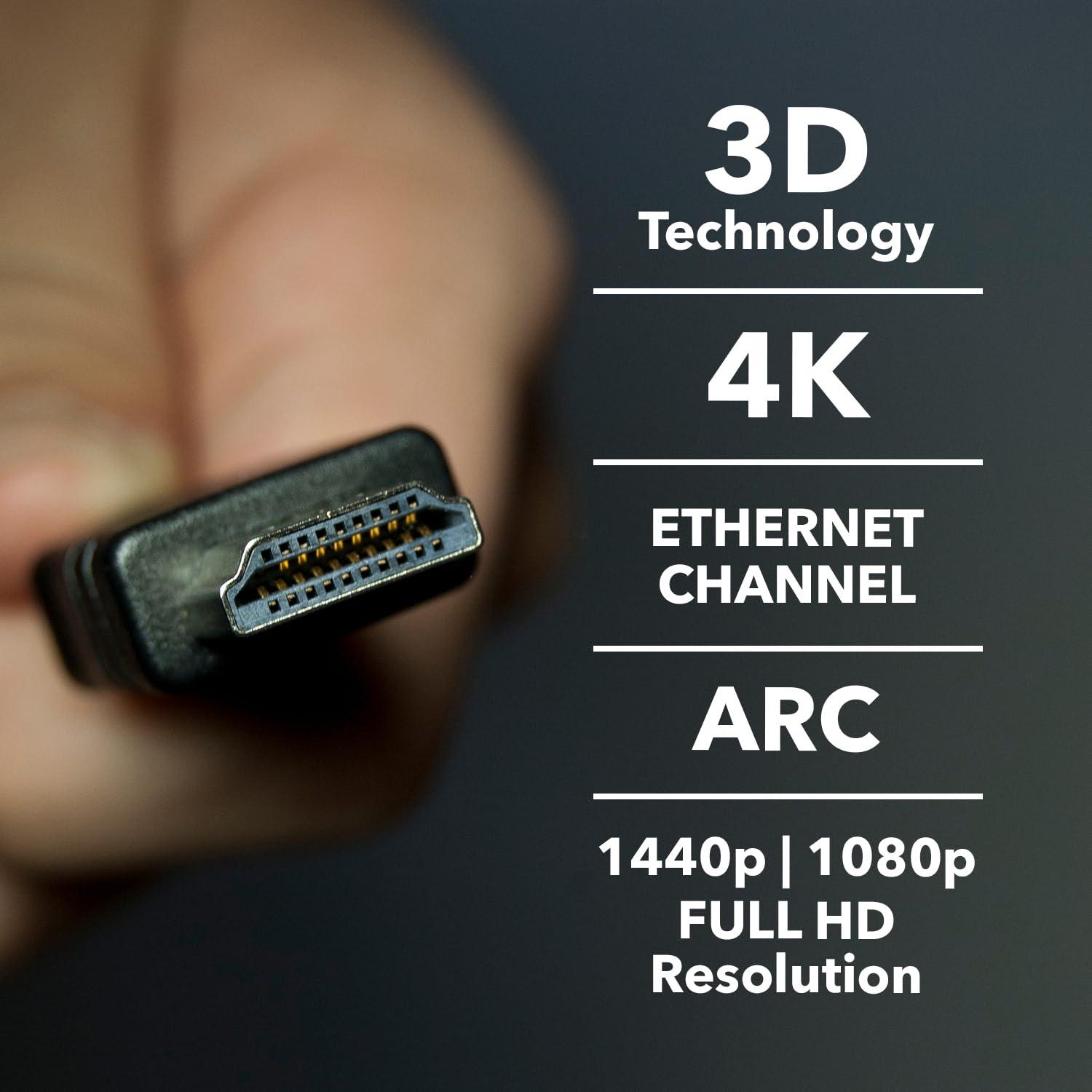 OREI OREI HD-102 1x2 HDMI Splitter Bundle with 2-Pack 6 ft HDMI Cable - Ultra HD 4k@ 30 Hz - 1 Port to 2 HDMI Display Duplicate/Mirror