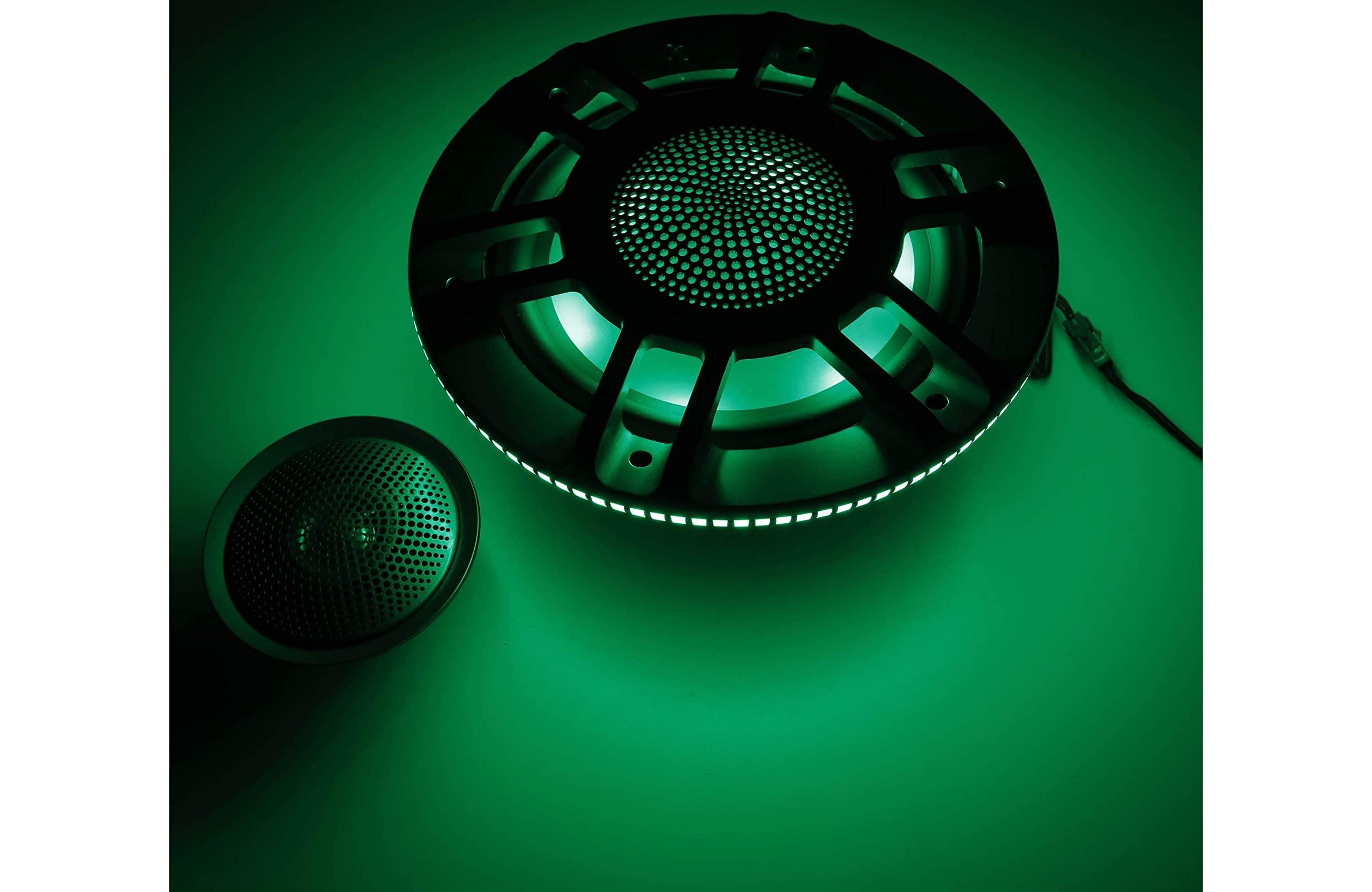 Infinity Infinity Mobile Kappa Marine 8\" 3 Way Premium Marine Speaker RGB Lighting - Titanium Convertible Design/Component mounting (Renewed)