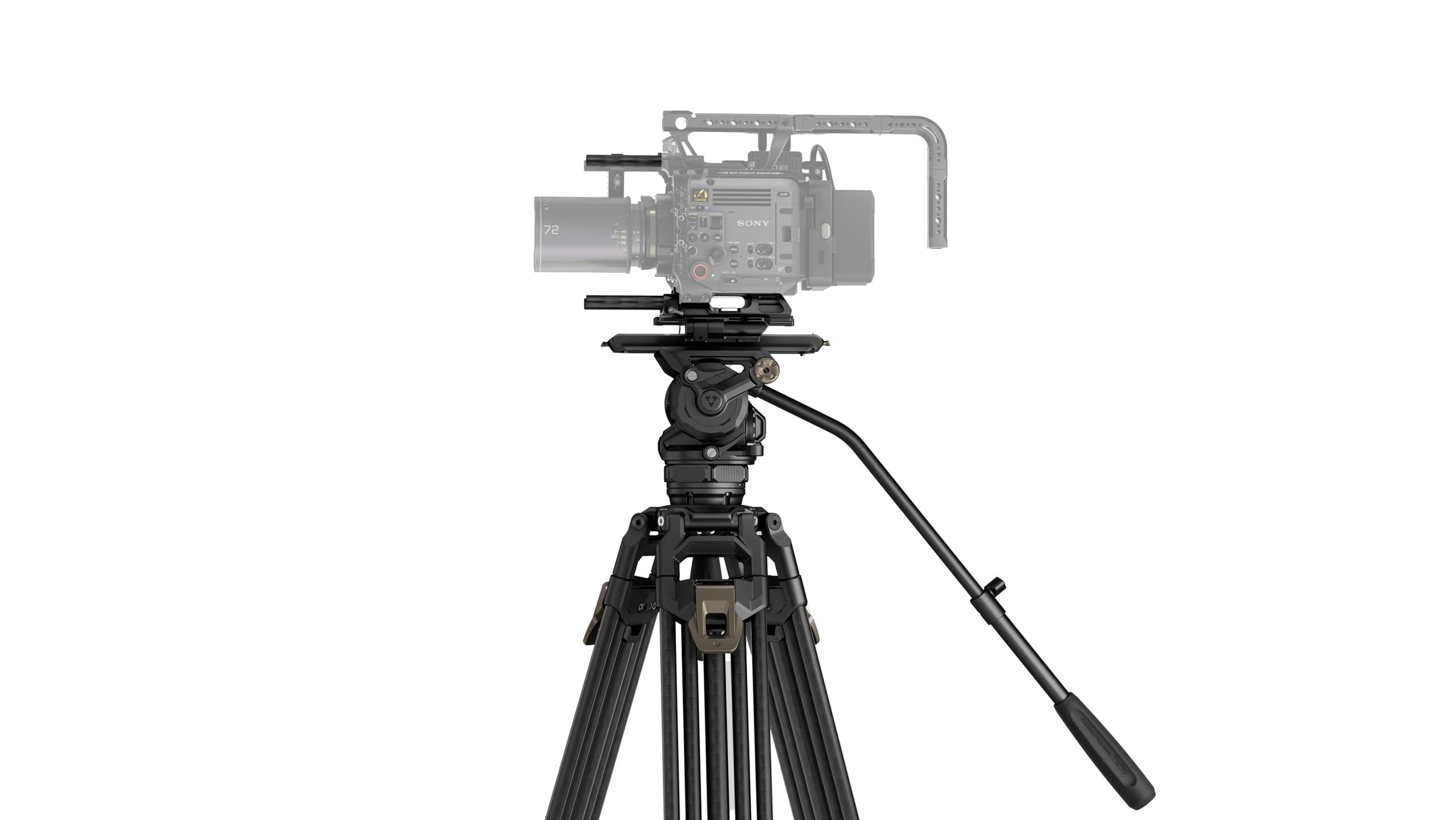 Tilta Tilta CT12 75mm Cine Fluid Head with 2-Stage One Touch Carbon Fiber Tripod Legs - Space Gray (12KG)