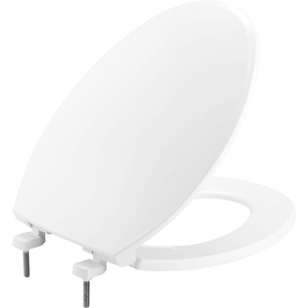 Bemis BEMIS 7600T Commercial Heavy Duty Closed Front Toilet Seat with Cover, Industrial Seat with Secure Installation, Elongated, White