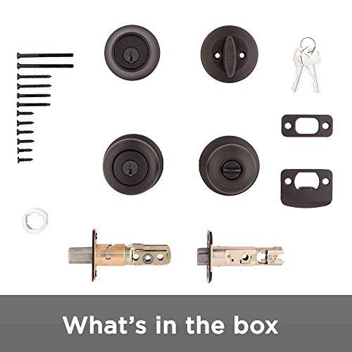 Kwikset Kwikset 690 Cove Entry Knob and Single Cylinder Deadbolt Combo Pack in Venetian Bronze