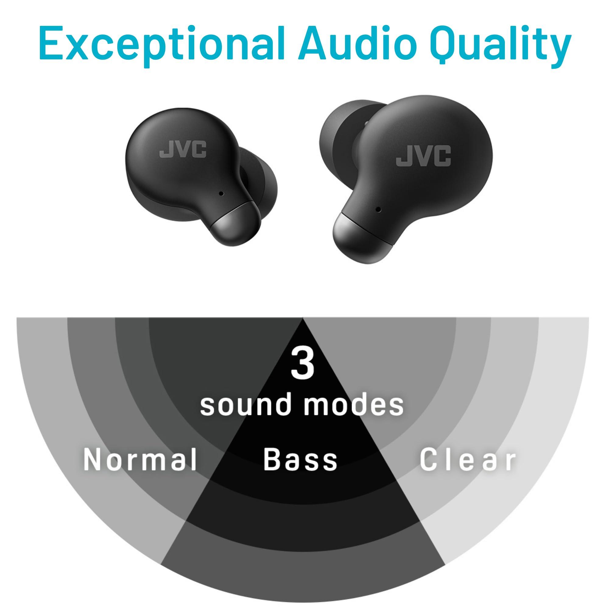 JVC JVC Active Noise Cancelling True Wireless Earbuds - Bluetooth 5.3 with ANC - Comfortable Fit with S/M/L Silicon & Memory Foam Earpieces - IPX4 Water Resistant - 28 Hrs Playback - Compact Charging Case