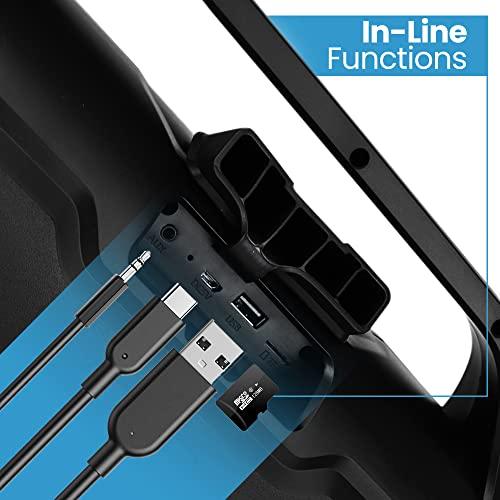 Pyle Pyle Wireless Portable Bluetooth Boombox Speaker - 500W 2.0CH Rechargeable Boom Box Speaker Portable Barrel Loud Stereo System with AUX Input/USB/SD/Fm Radio, 3" Subwoofer, Voice Control - PBMWP185