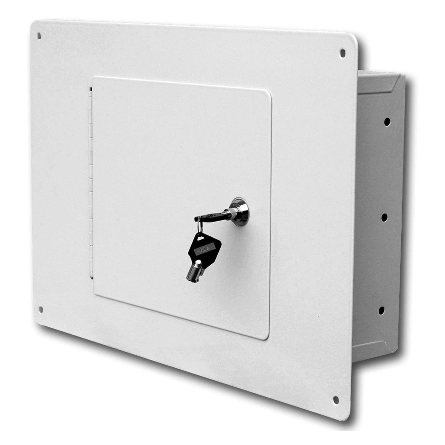 HMC Holdings LLC - First Watch Homak First Watch Between The Studs High Security Steel Wall Safe, White