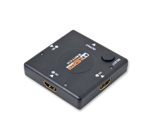 Syba Syba SY-SWI31028 Compact 3 Port HDMI 1.3 Switch Hub Box, HDCP 1.2 Protocol Compliant