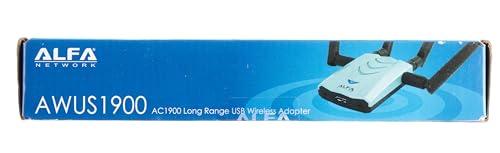 ALFA Network ALFA AC1900 WiFi Adapter - 1900 Mbps 802.11ac Long-Range Dual Band USB 3.0 Wi-Fi Network Adapter w/4x 5dBi External Dual-Band Antennas, TAA Compliant