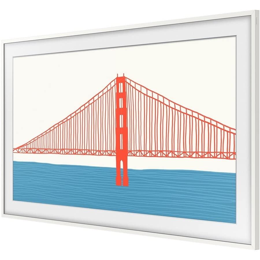SAMSUNG SAMSUNG 75-inch The Frame Customizable Bezel - Modern White (VG-SCFA75WTBZA, 2021 Model)