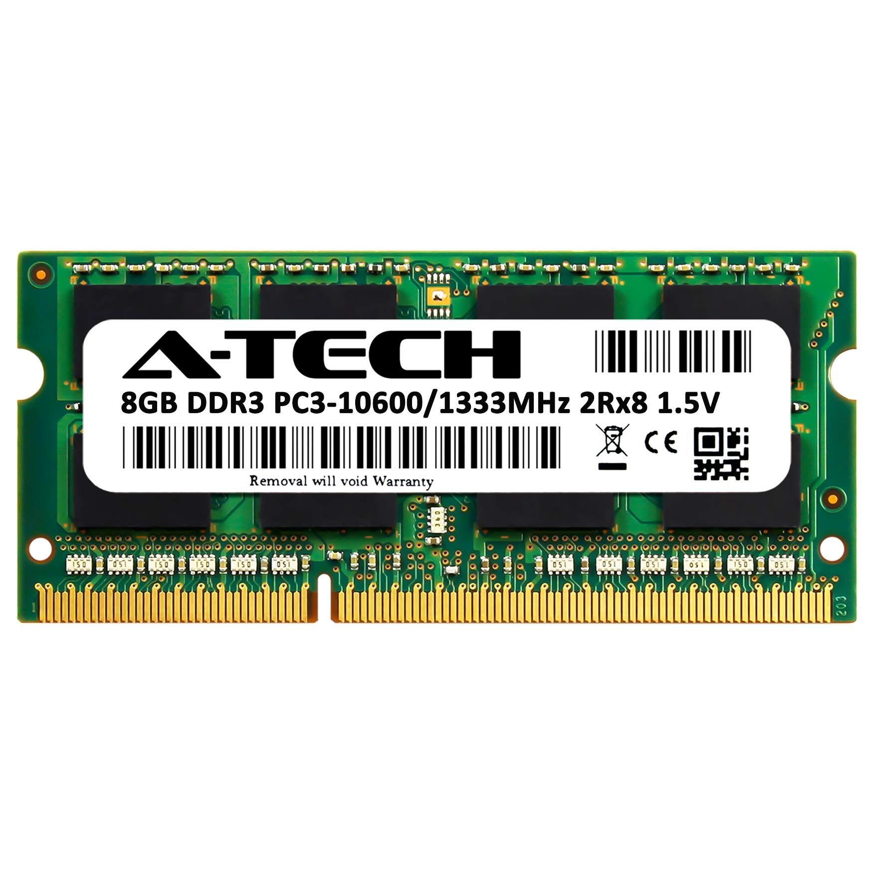 A-Tech A-Tech 8GB Memory RAM for MSI Notebook Cx61 2Pc - DDR3 1333MHz PC3-10600 Non ECC SO-DIMM 2Rx8 1.5V - Single Laptop & Notebook