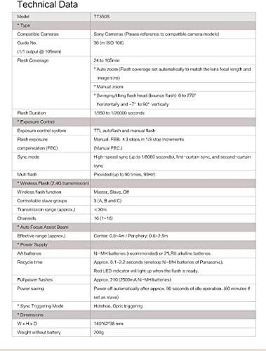 GODOX Godox Thinklite TTL TT350S Mini Camera Flash High Speed 1/8000s GN36 for Sony Mirrorless DSLR Camera A77II A6000 A6500 RX10 Series