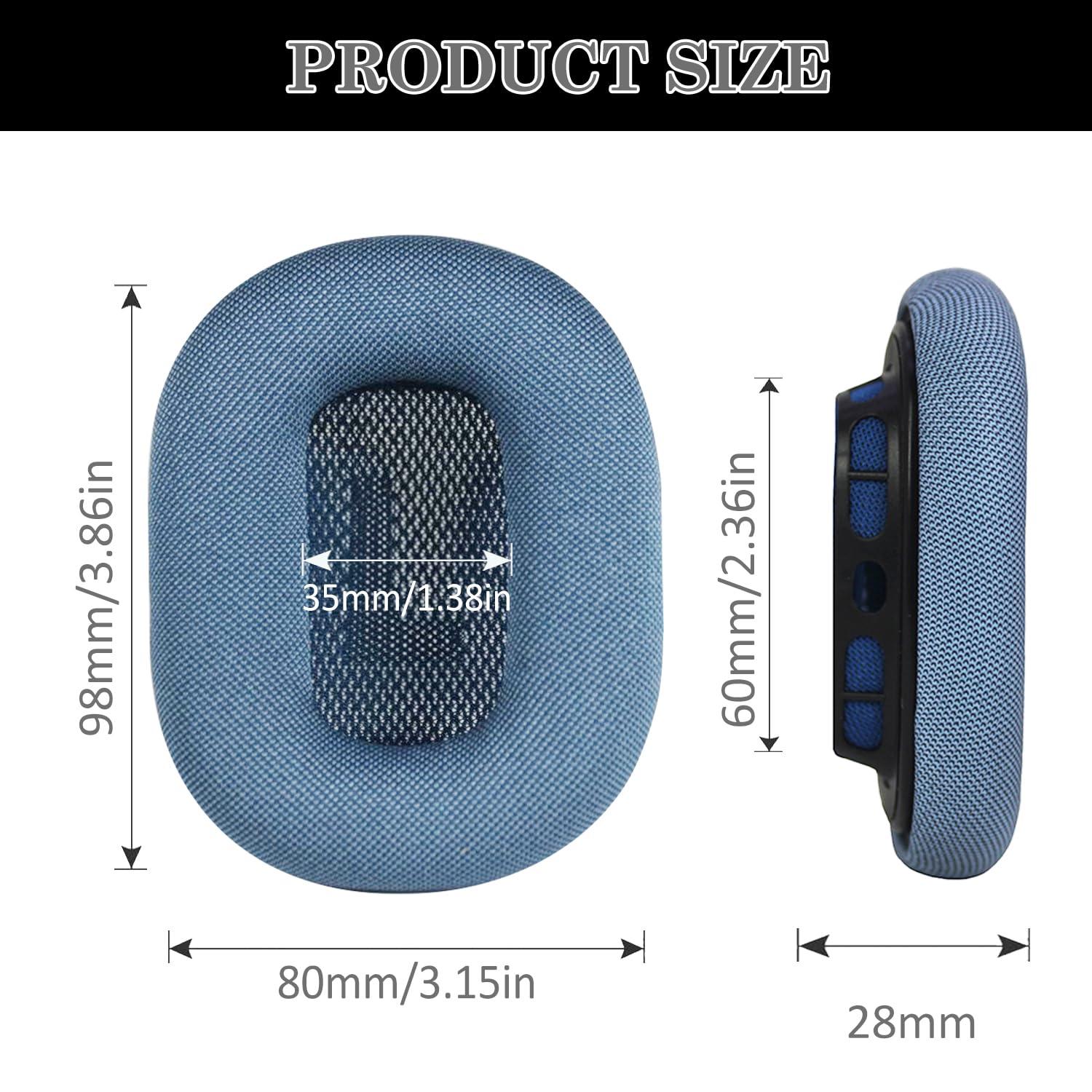 Aiivioll Ear Cushions for AirPods Max Headphones,AirPods Max EarPads,Ear Pads Covers Made of Mesh Fabric and Memory FoamSky Blue