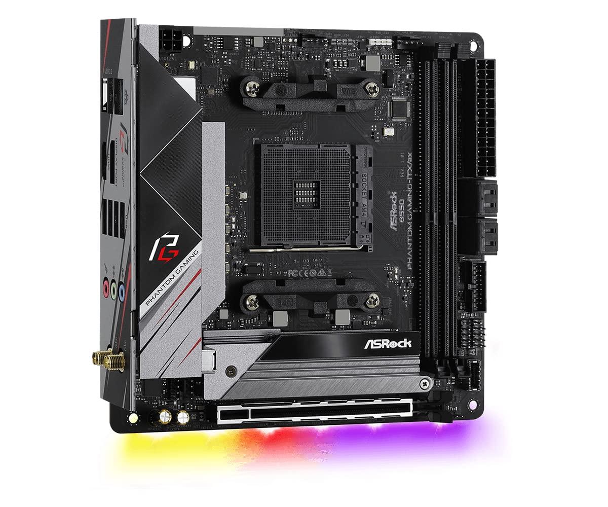 ASRock ASRock B550 Phantom Gaming-ITX/AX Supports 3rd Gen AMD AM4 Ryzen / Future AMD Ryzen Processors Motherboard