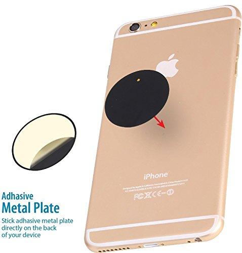 WixGear WixGear Magnetic Mount, Universal Stick-On Dashboard Magnetic Car Mount Holder, for Cell Phones and Mini Tablets with Fast Swift-snap Technology, Magnetic Cell Phone Mount