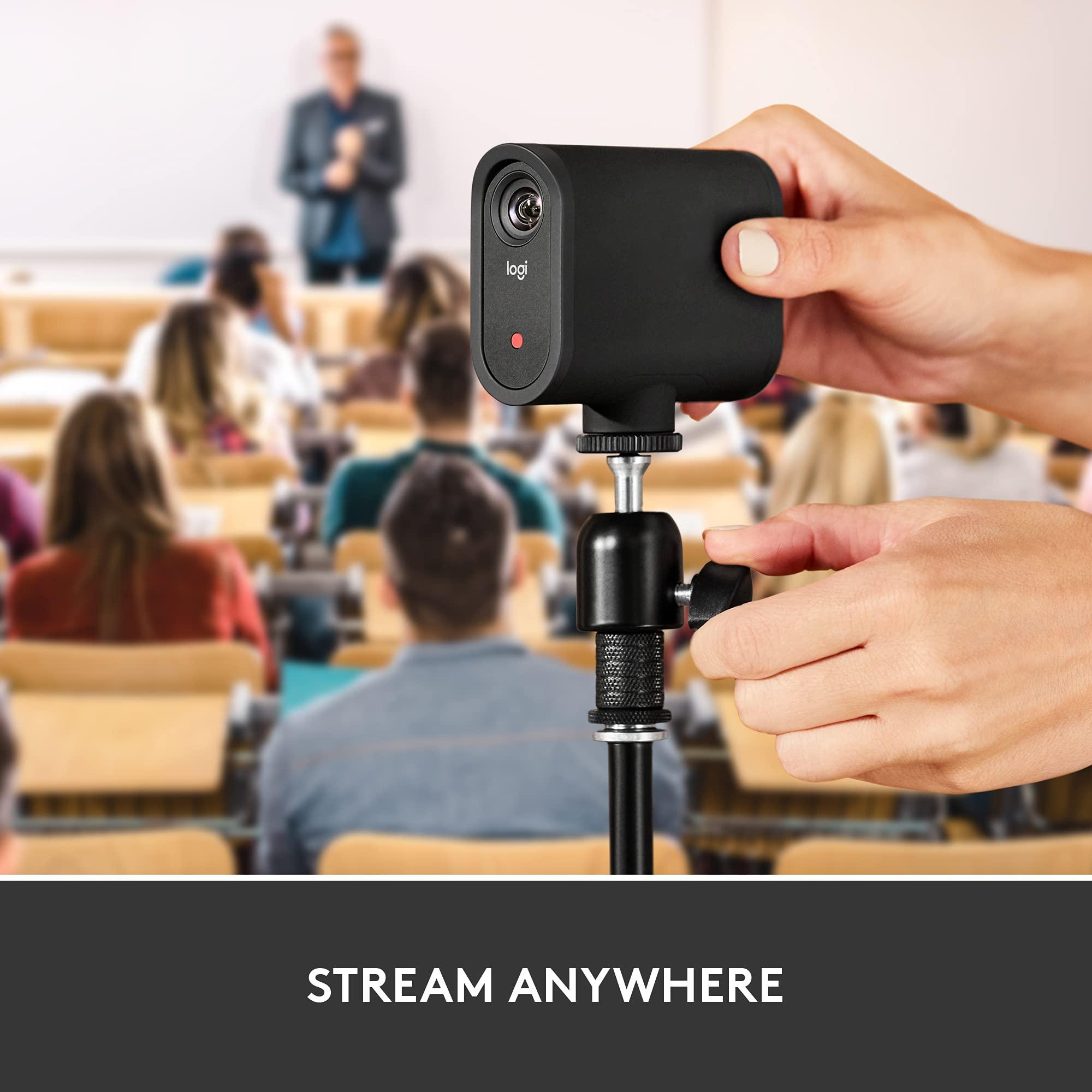 Logitech for Creators Logitech for Creators Mevo Start, Wireless Live Streaming Camera, 1080p HD Video Quality, Intelligent App Control, Stream via LTE or Wi-Fi - Black