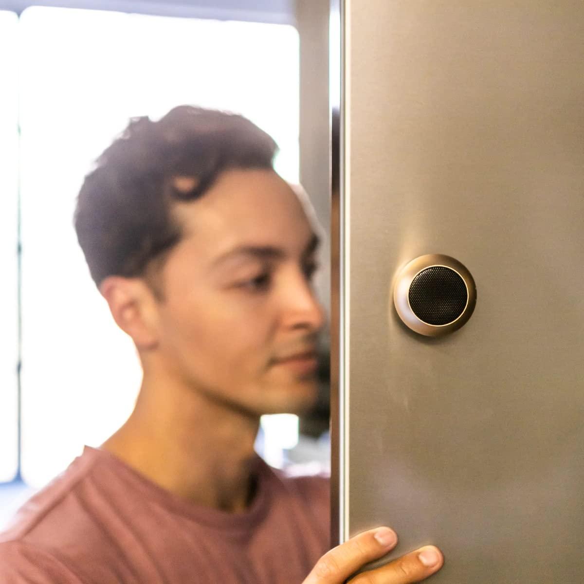 Fashionit Fashionit U Speakers Mini Bluetooth Computer Speaker 2-Pack Bundle with Matching Speaker, Built-in Mic & Selfie Remote Control, for Workspace, Desktop, Laptop, Mobile, Tablet, PC - Gold