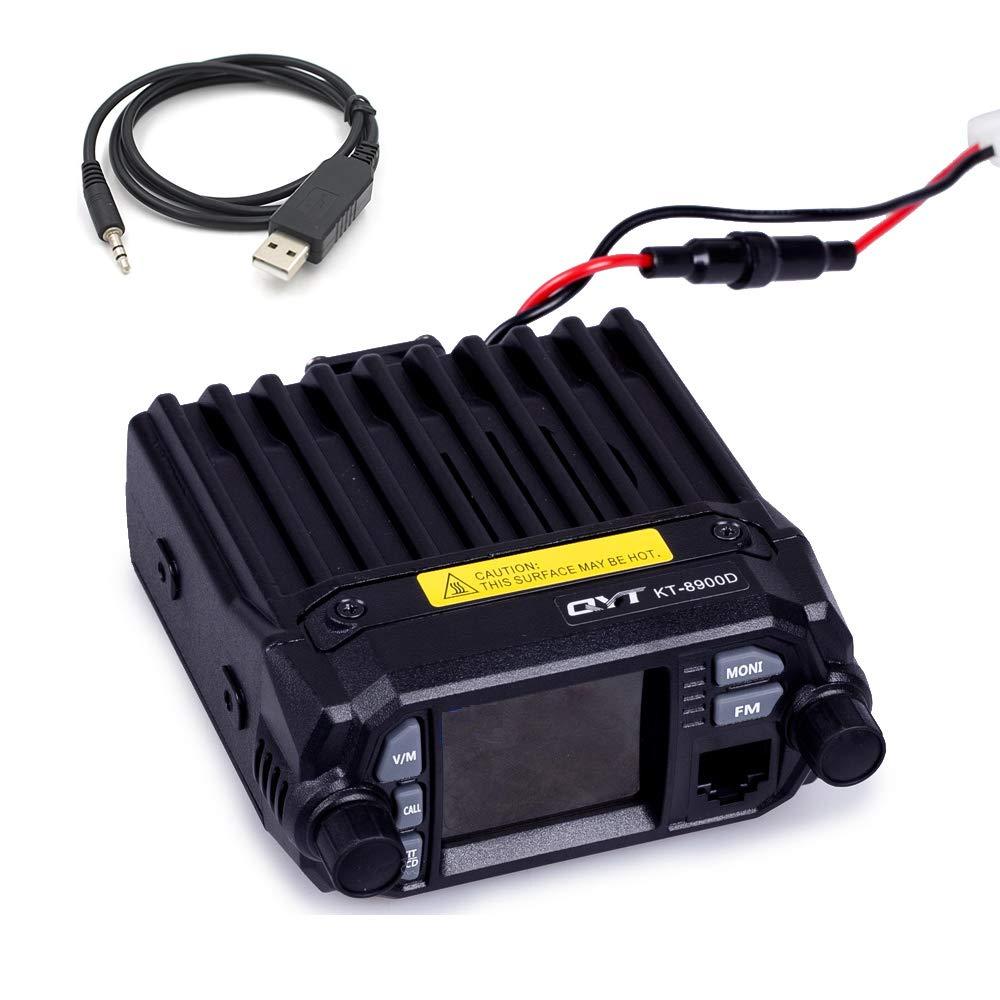 QYT QYT KT-8900D Mobile Transceiver 25W VHF 144-148MHz UHF 420-450MHz Dual Band Quad Standby Mini Car Radio