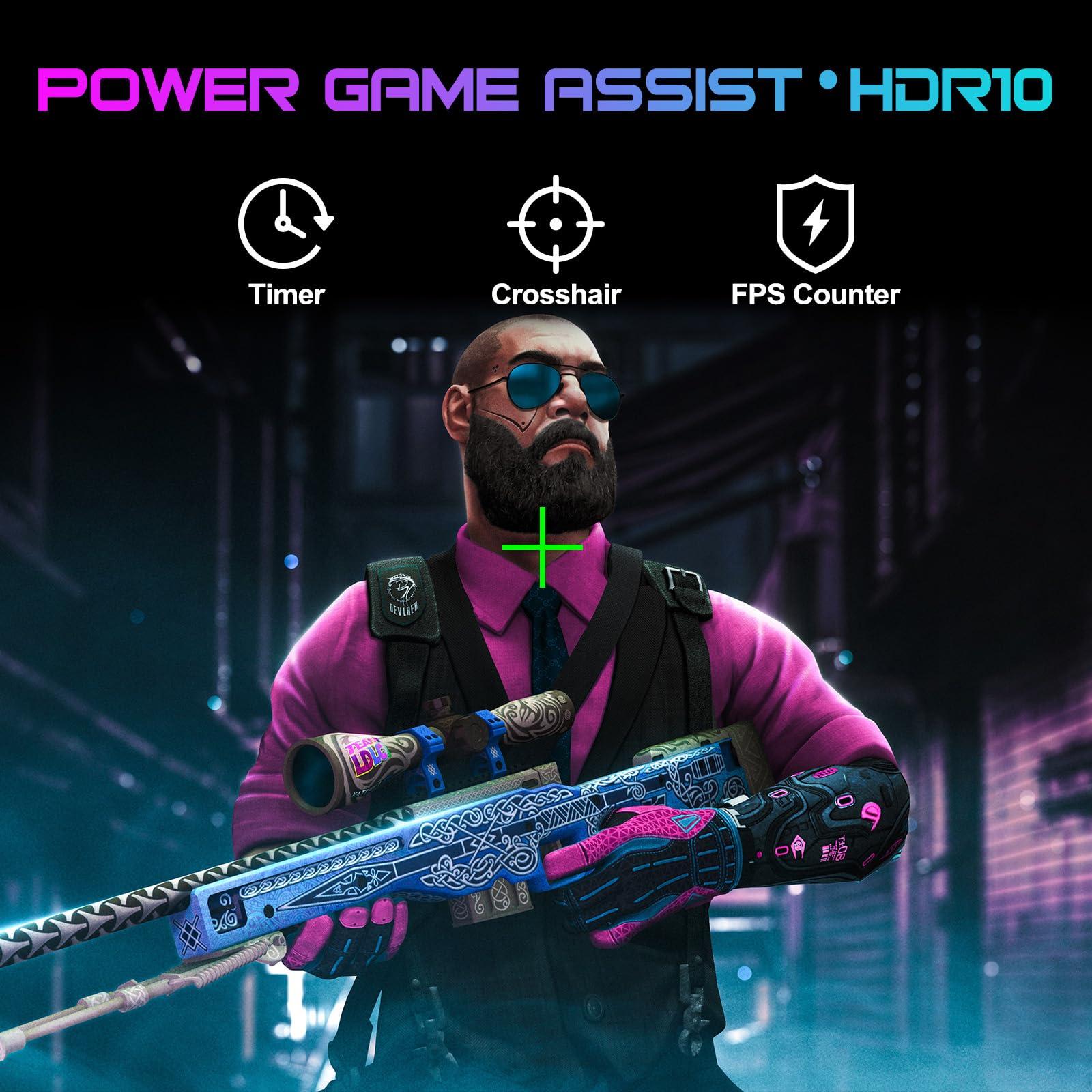 SANSUI SANSUI 27 inch WQHD 180Hz Gaming Monitor 1440P-AMD FreeSync 1ms DCI-P3 93% Fast IPS Computer Monitor,Height Adjustable Vertical/Horizontal Rotating, 2DisplayPort/HDMI HDRLow Motion Blur Speakers