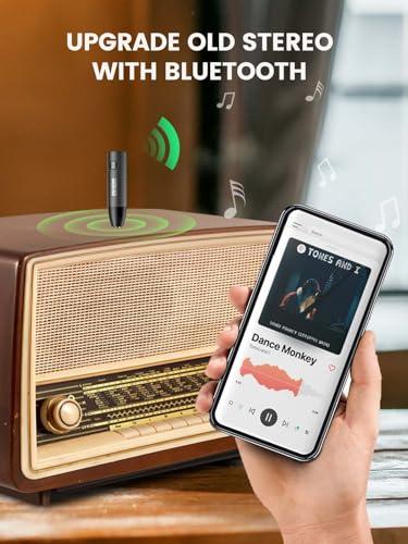 ZOACHII ZOACHII Bluetooth Aux Adapter for Car, Wireless Bluetooth 5.0 Audio Receiver with 3.5mm Jack for Vehicle Truck Home Stereo Speaker Headphone Music Streaming, Handsfree Calling, [1 Piece]