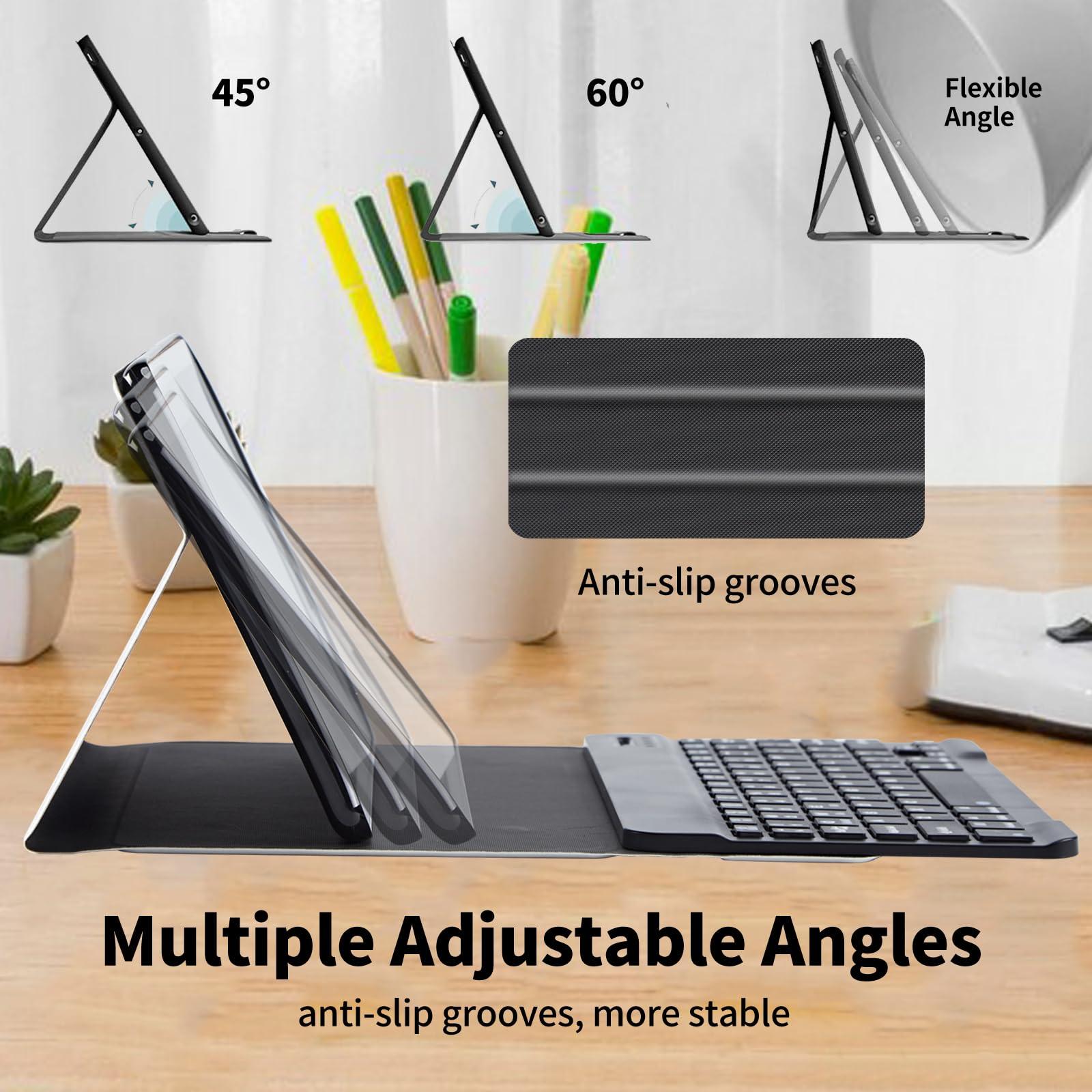 AIRWEE Keyboard Case for Amazon Kindle Fire HD 8/HD 8 Plus(2020 Release, 10th & 2022 Release, 12th), Detachable Wireless Bluetooth Keyboard and Auto Sleep/Wake Fire HD8 Case Keyboard, Green Turtle