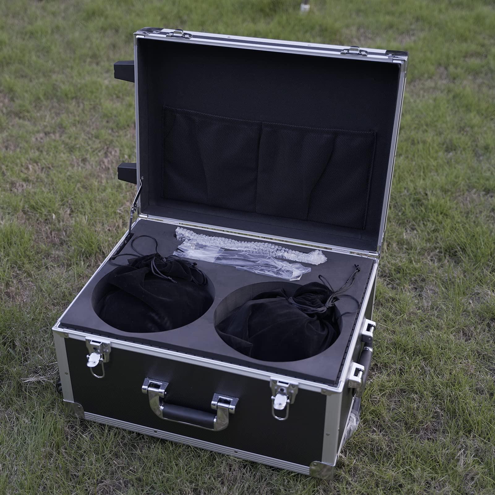 Maoping VFX HDRI Chrome Ball + Grey Ball Stainless Steel Hollow Sphere Photographic Props Set (20 cm)