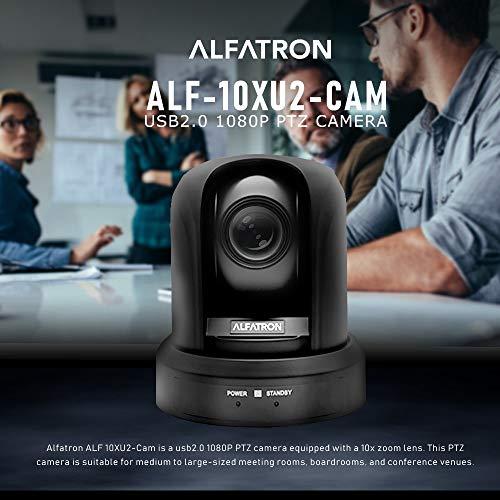 ALFATRON ALFATRON ALF-10XU2-CAM PTZ Camera w/ USB2.0 1080P, Zoom Compatible, Suitable for Medium to Large-Sized Meeting Rooms, Boardrooms, and More