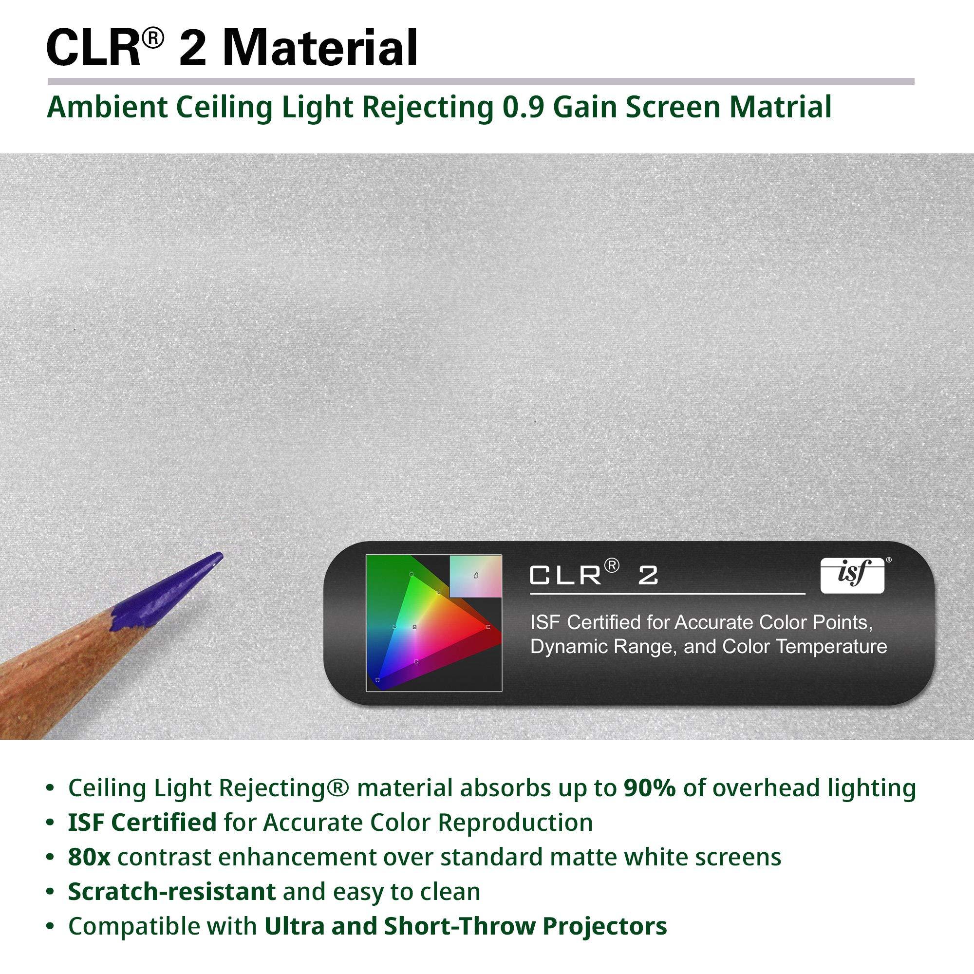 Elite Screens Elite Screens Aeon CLR2, 123-Inch ALR Projector Screen, Edge-Free Fixed Frame, 90% Ambient Light Rejecting, Grey Screen for UST & Short Throw ProjectorsIndoor Movie & Home Theater Screen, AR123H-CLR2