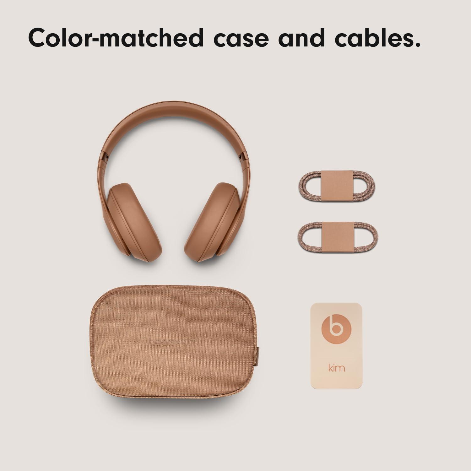 Beats Beats Studio Pro x Kim Kardashian Bluetooth Noise Cancelling Headphones,Personalized Spatial Audio, USB-C Lossless Audio, Apple & Android Compatibility, Up to 40 Hours Battery Life - Dune