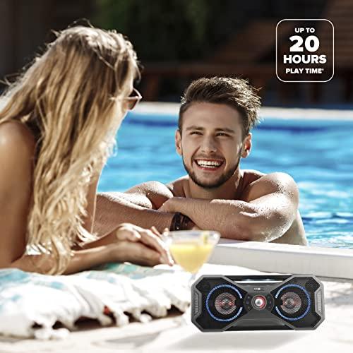 Altec Lansing Altec Lansing Mix 2.0 - Waterproof Bluetooth Speaker with Strong Bass, Portable Speaker for Travel & Outdoor Use, 100 Foot Range & 20 Hour Playtime