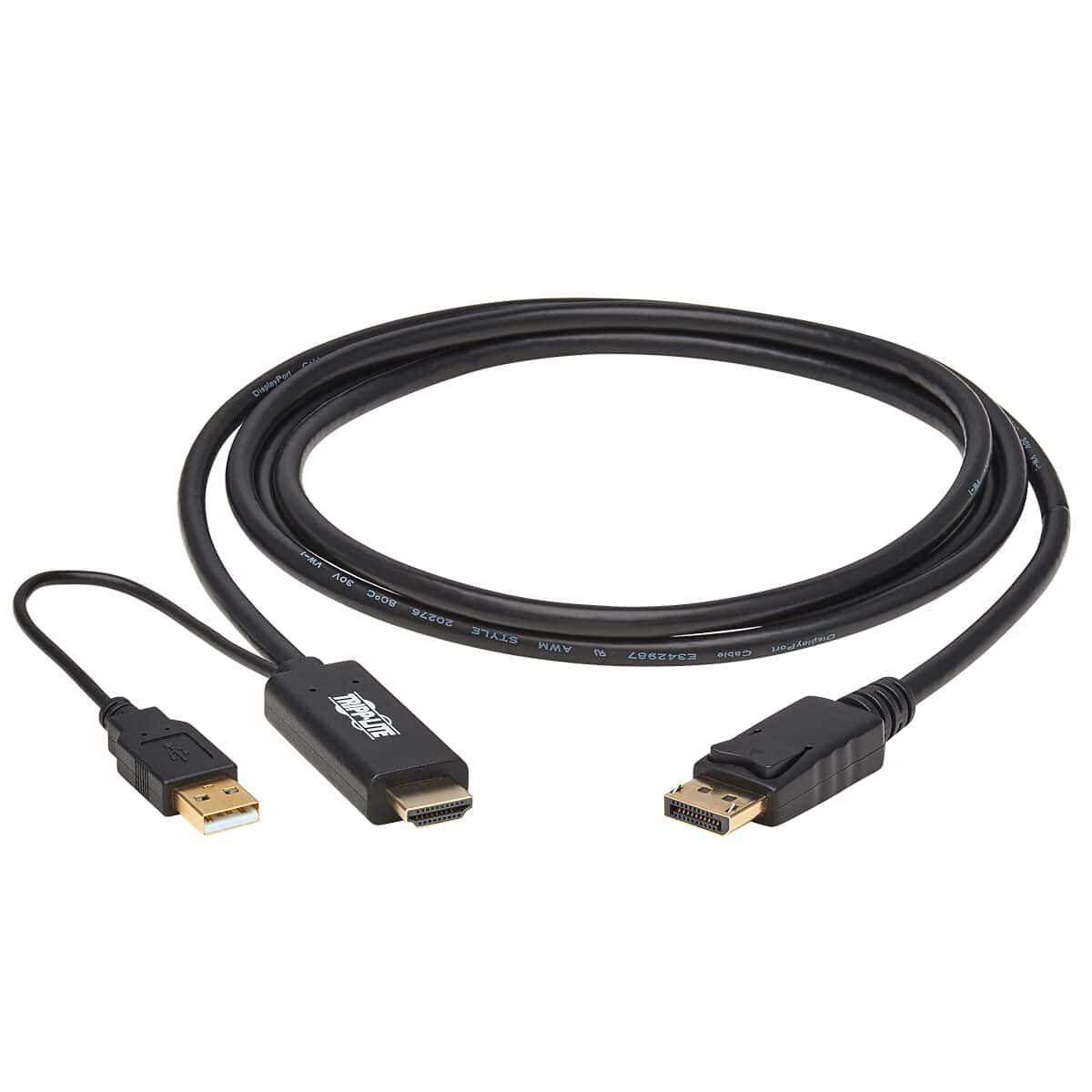 Tripp Lite Tripp Lite HDMI to DisplayPort Adapter Cable Active 4K USB Power M/M 2M (P567-02M)