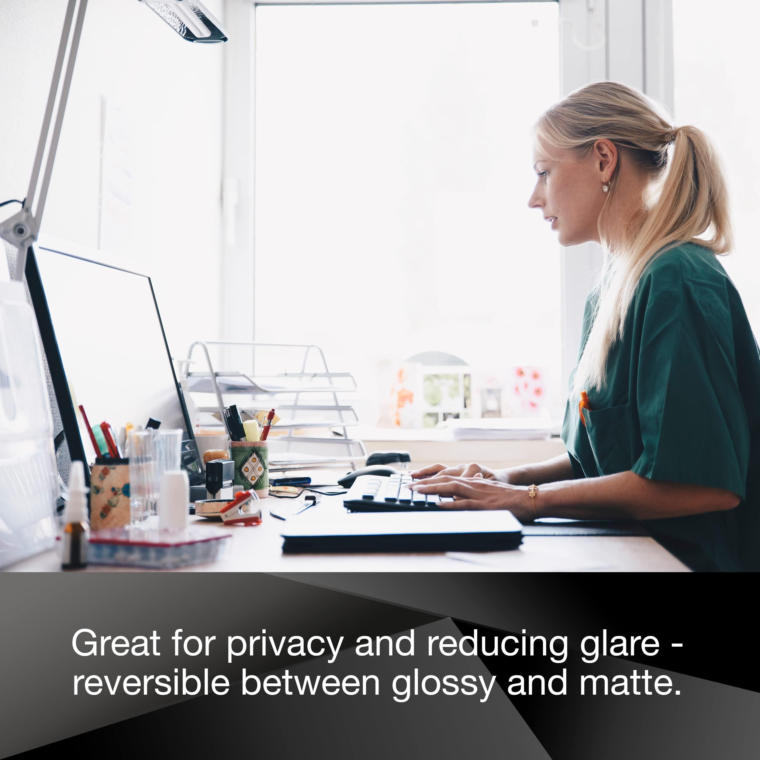 3M Privacy Filters 3M Privacy Filters for 24 Inch and 23.8 Inch Widescreen Monitors, Reversible Glossy/Matte, Blue Light Reduction