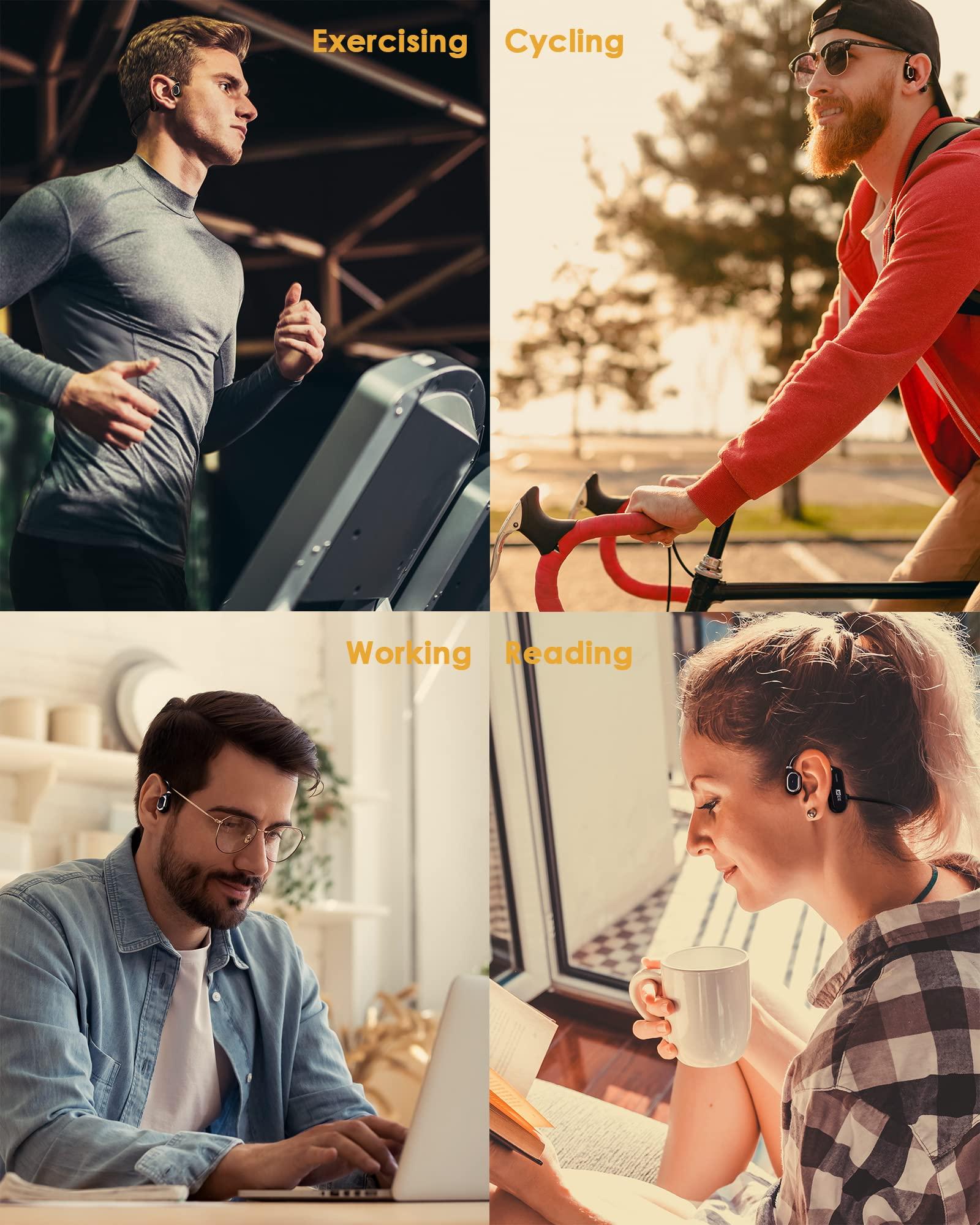 MEE audio MEE audio AirHooks Open Ear Headphones - Lightweight, Comfortable, Sweatproof Wireless Bluetooth Earbuds with Mic and High Audio Clarity Let You Hear Your Surroundings for Safer Workouts and Running