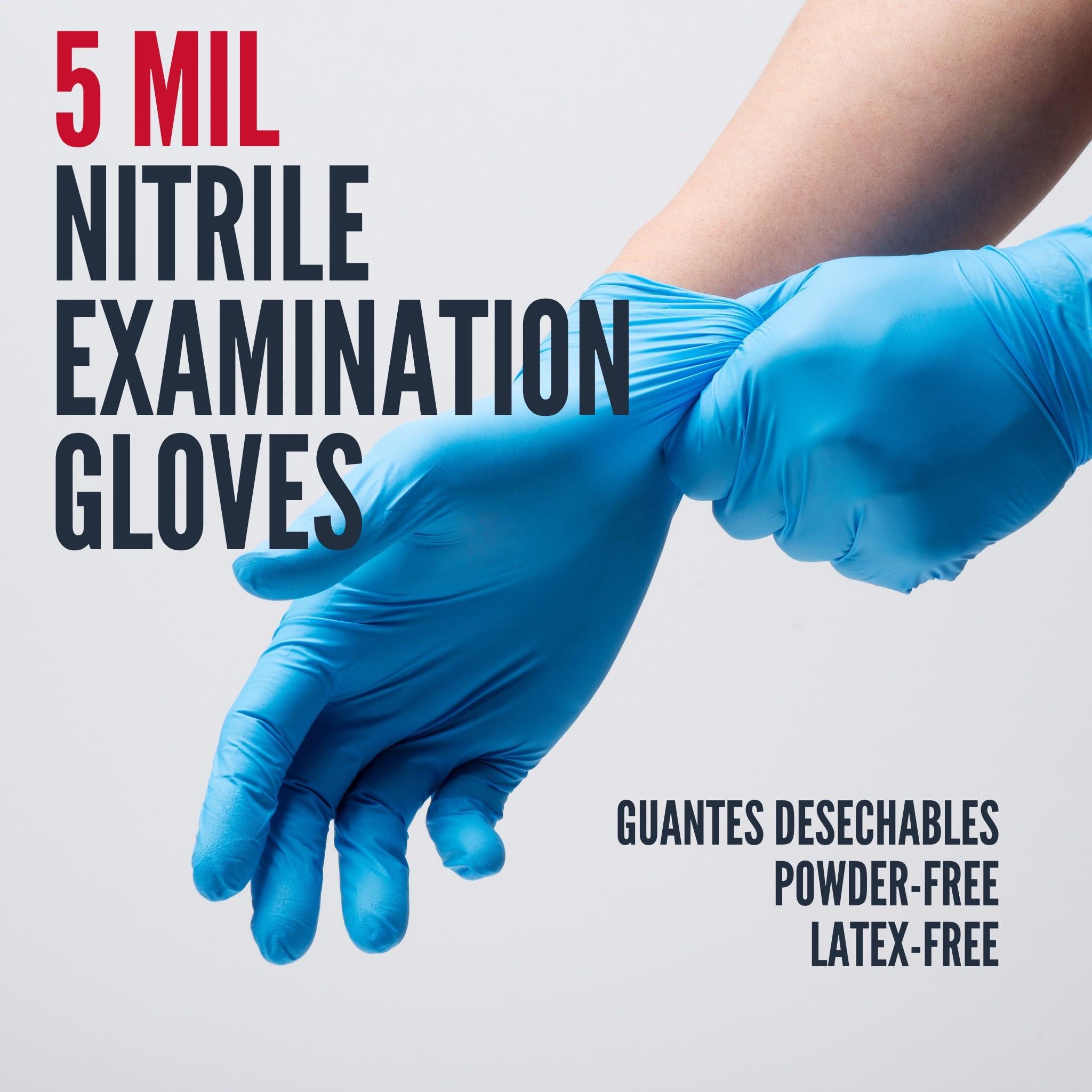 Cestus Cestus 5 Mil Nitrile Gloves Medium, Case of 1000, Disposable Latex Free, Mechanic Gloves, Cleaning Gloves Guantes Desechables (Box of 100, Medium)