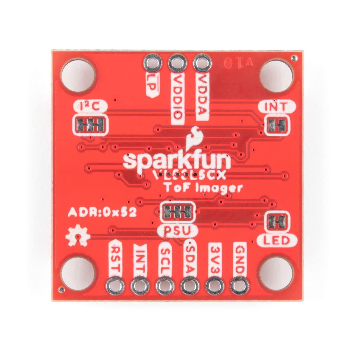 SparkFun SparkFun Qwiic ToF Imager -VL53L5CX-Multizone Distance Measurements -Up to 8x8 Zones w/Wide 63 Diagonal FoV -3D Room Mapping Obstacle Detection Gesture Recognition IoT Laser-Assisted autofocus AR/VR