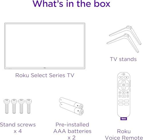 Roku Roku Smart TV 40-Inch Select Series 1080p Full HD RokuTV with Roku Voice Remote, Bright Picture, Customizable Home Screen Live Local News, Sports, Gaming