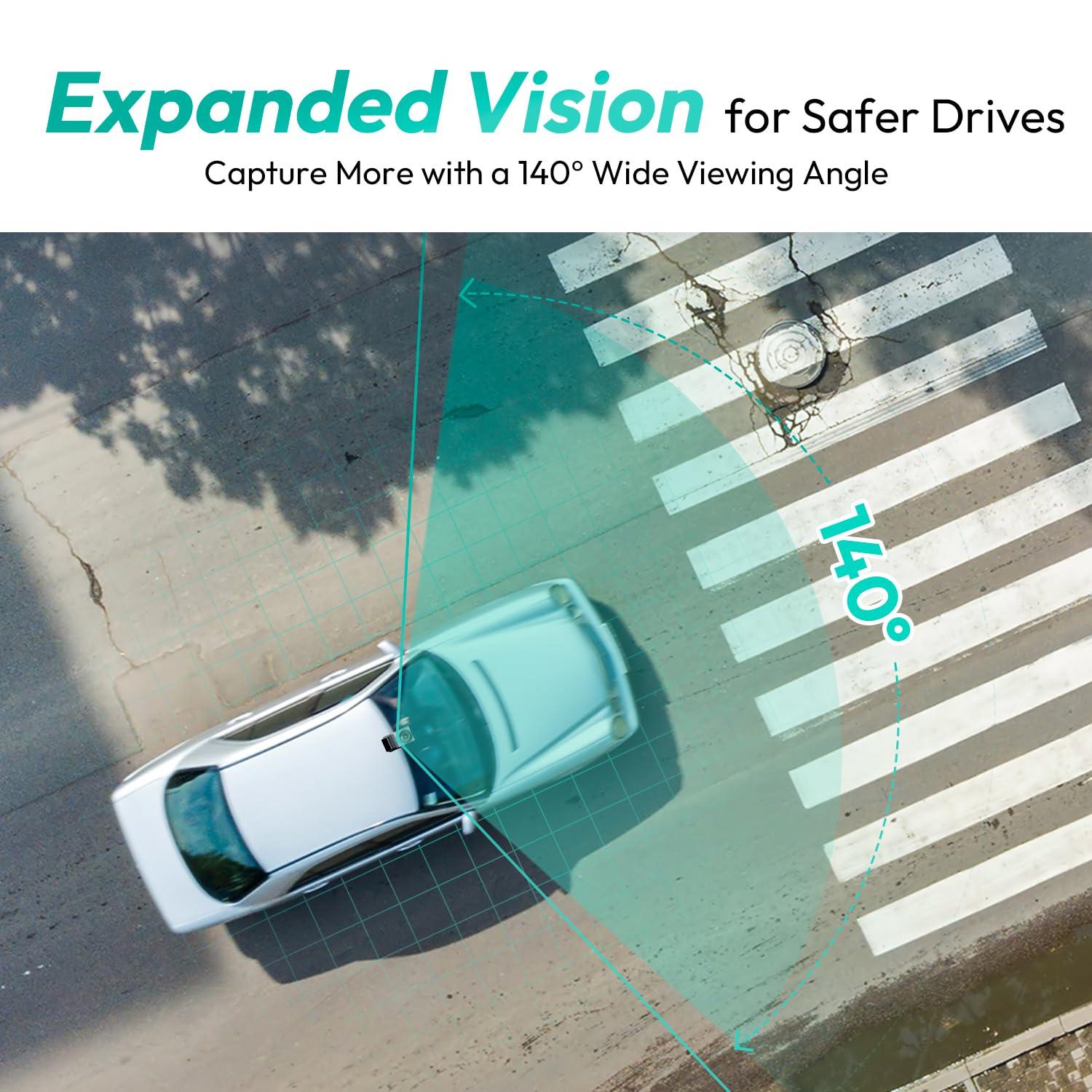 BOTSLAB BOTSLAB 2.5K Front Dash Cam, 170 Wide Angle Car Camera Front, Color Night Vision, Built in WiFi GPS, 24/7 Parking Mode, WDR, Emergency and Loop Recording(No SD Card)