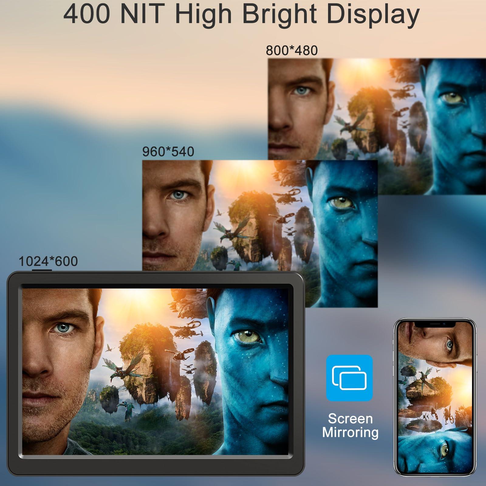 Aonerex Car GPS Navigation Compatible Wireless Apple CarPlay Android Auto 9\" HD Touch Screen, Portable Bluetooth GPS Navigation Mirror Link Music Video Player Airplay/Siri/AUX/Android