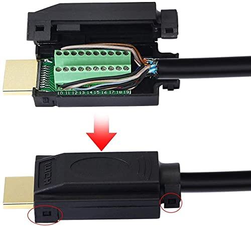 SinLoon SinLoon HDMI Solderless Adapter Gold Plated HDMI Extension Cable Connector Signals Terminal Breakout Board Free Welding Connector with Plastic Cover Screwdriver