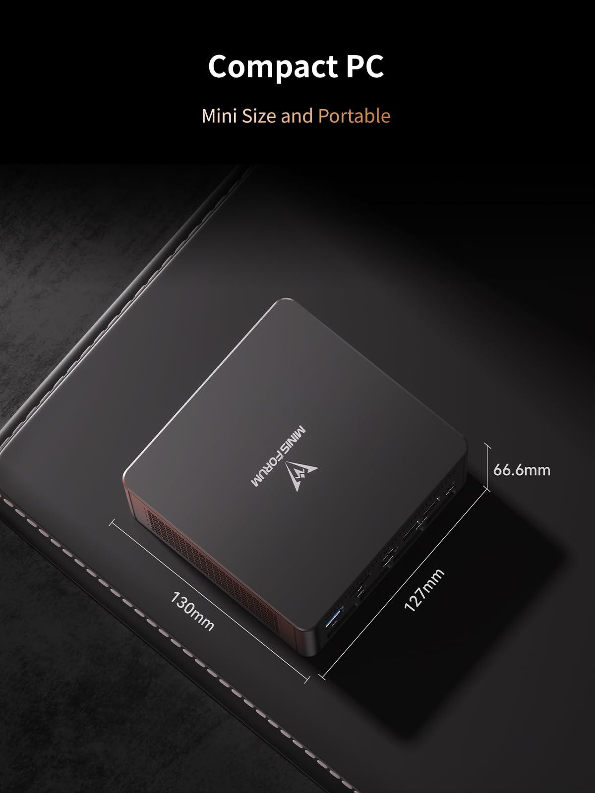 MINISFORUM MINISFORUM UM890 Pro Barebone with Mini PC, AMD Ryzen 9 8945HS Mini Computers,8K Quad Display HDMI/DP1.4/USB-C, AMD Radeon 780M/Dual LAN 2.5G