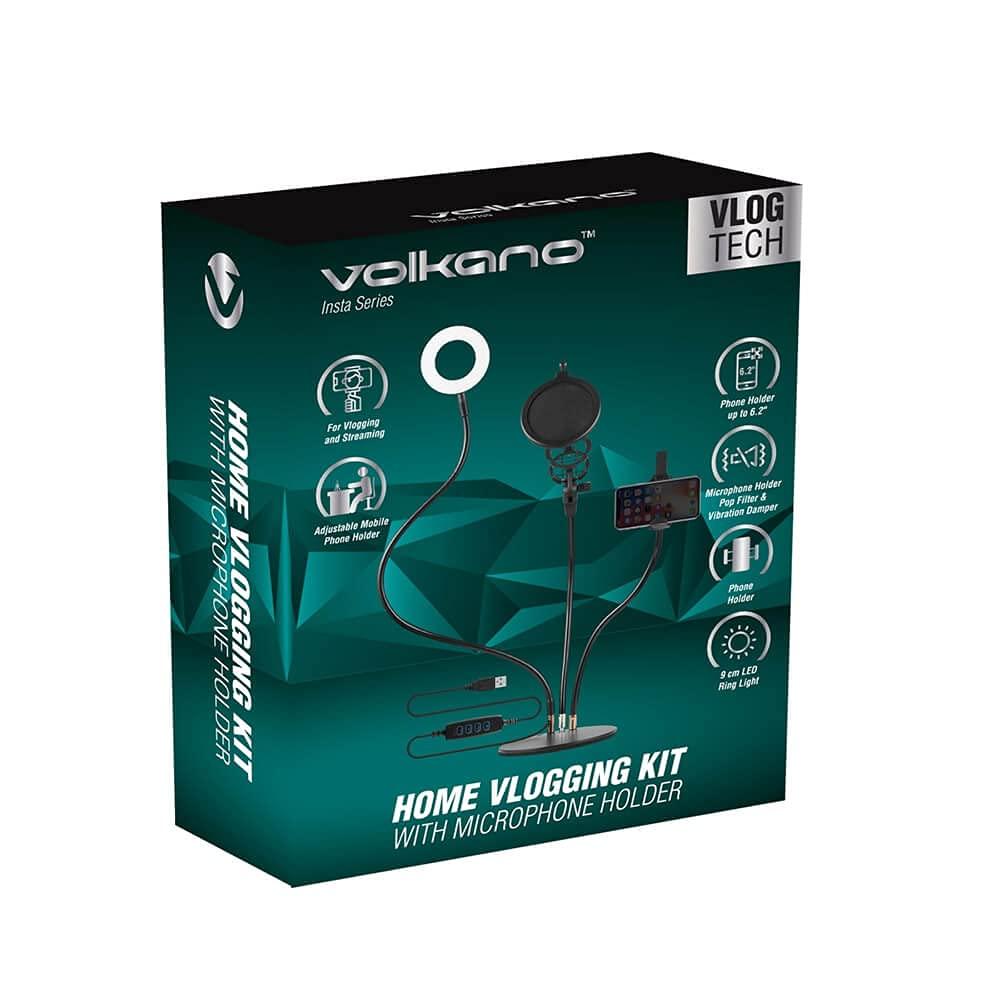 Volkano Volkano VK6502BK / VK-6502-BK/VK-6502-BK Home Vlogging Kit with Microphone Holder