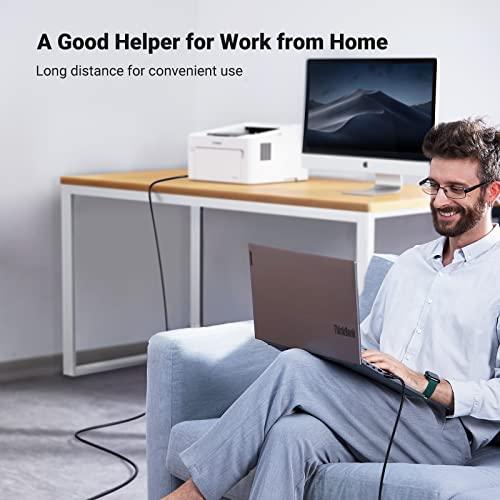 UGREEN UGREEN USB Printer Cable - USB A to B Cable, 2.0 USB B Cable High-Speed Printer Cord Compatible with Hp, Canon, Brother, Samsung, Dell, Epson, Lexmark, Xerox, Piano, Dac, and More 15 FT