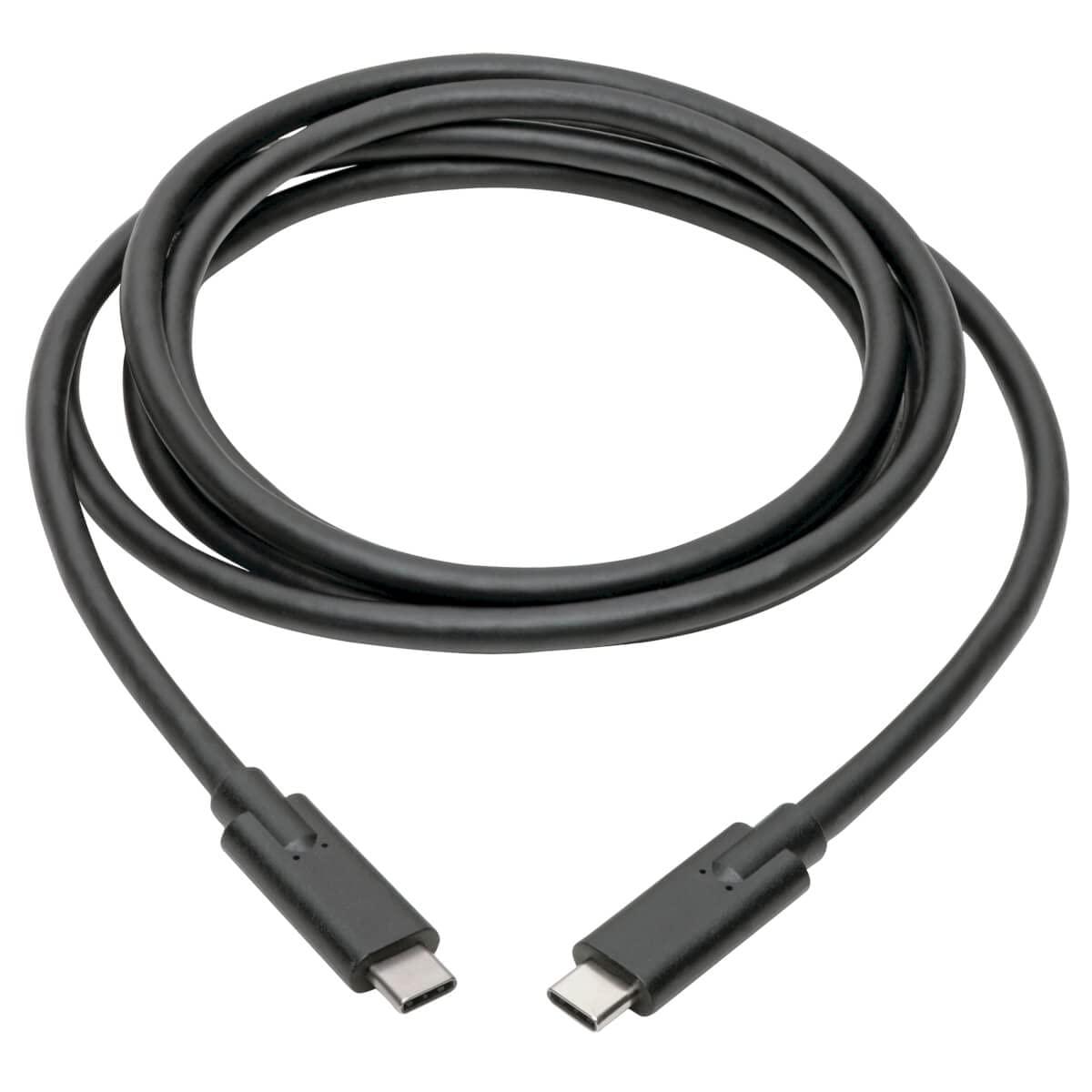 Tripp Lite Tripp Lite USB C to USB Type C Cable 6ft USB 3.1 Gen 1 5A 5 Gbps M/100W, Black (U420-006-5A)