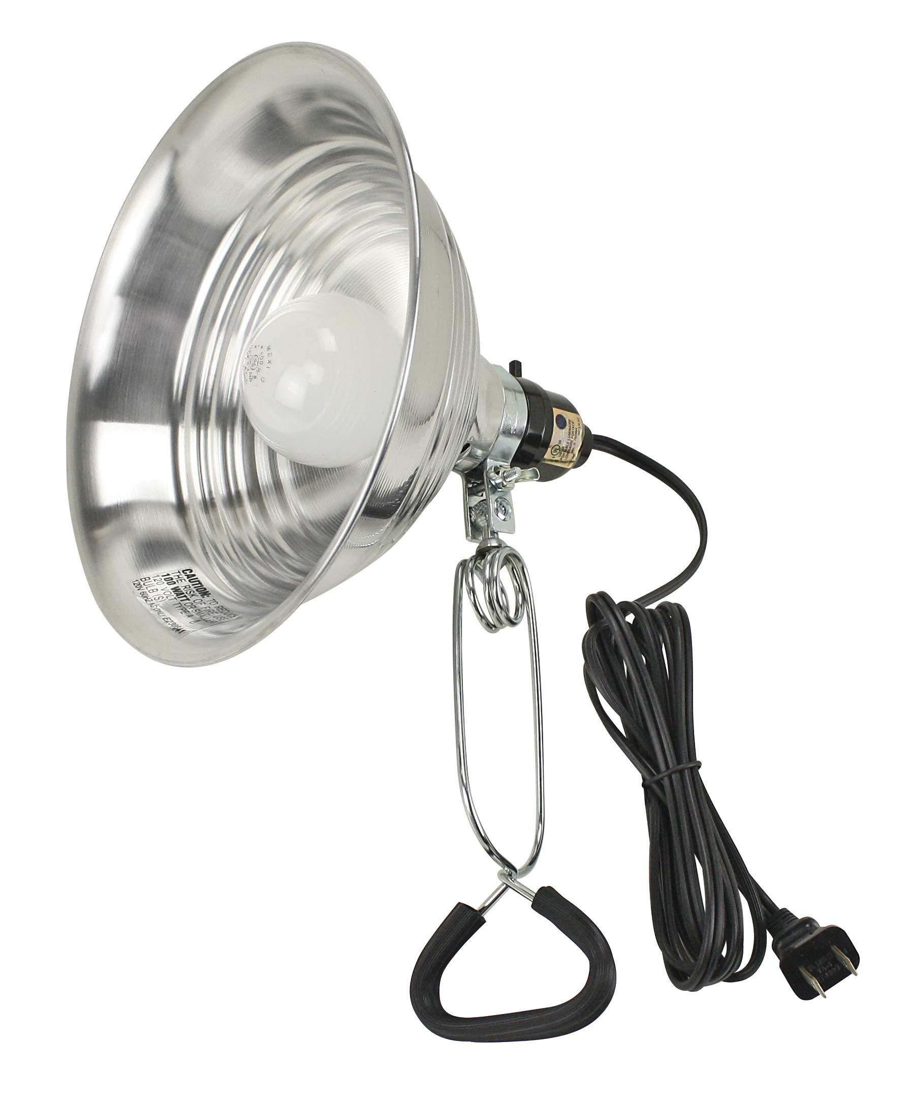 Prime Wire & Cable Prime CL050506 Reflector Clamp Lamp with 6-Feet 18/2 SPT-2 Cord, 8.5-Inch