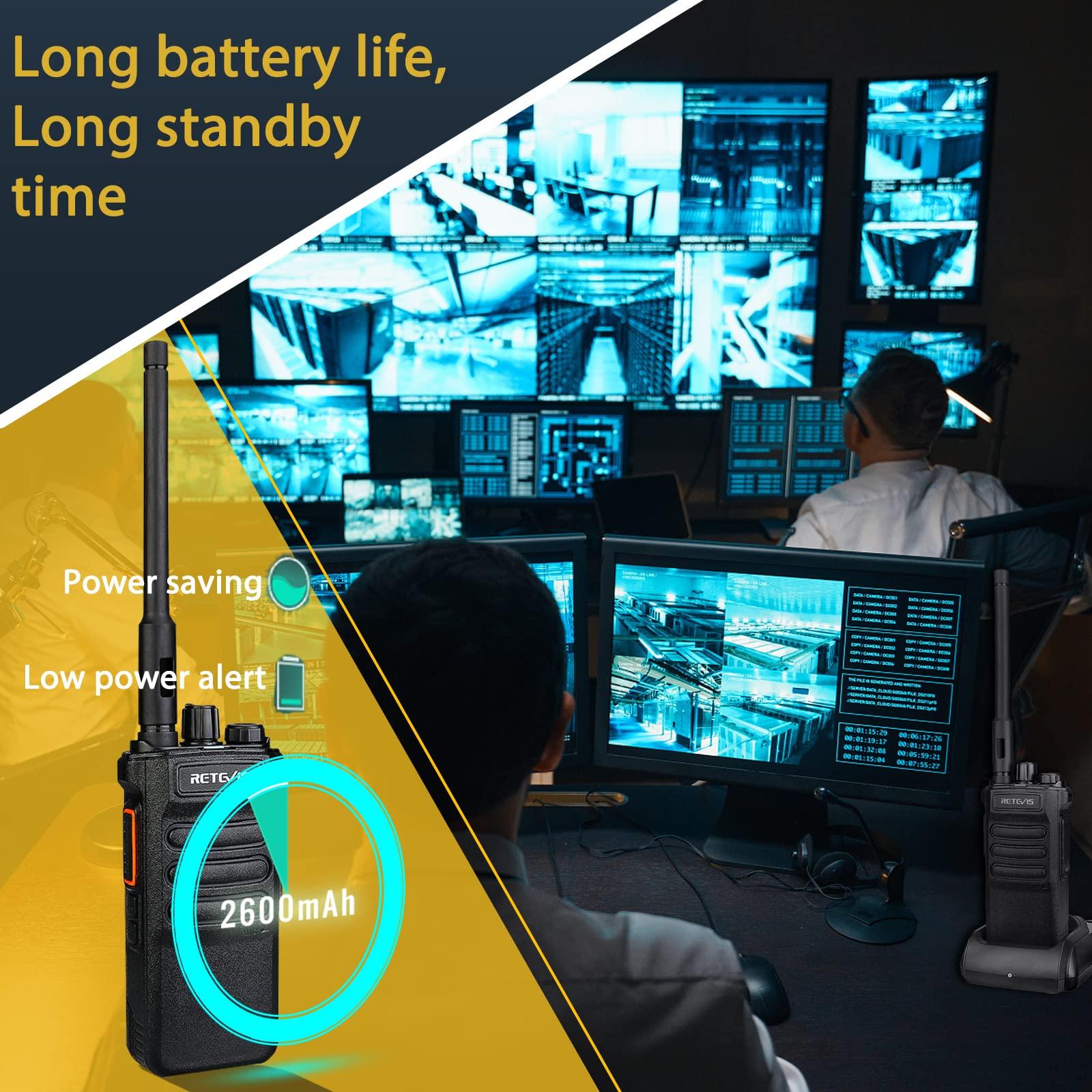 Retevis Retevis RT86 Walkie Talkies(4 Pack) Bundle with Antenna(4 Pack) Long Range, 2 Way Radio with Shoulder Mic, Heavy Duty Two Way Radios Rechargeable, Handheld, High Power, 2600mAh