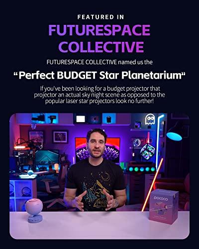 POCOCO POCOCO Galaxy Star Projector for Bedroom with Replaceable Optical Film Discs, Home Planetarium Night Light Projector with High-Definition Soft Light for Relax, Study, and Meditate, Stress Relief Gifts