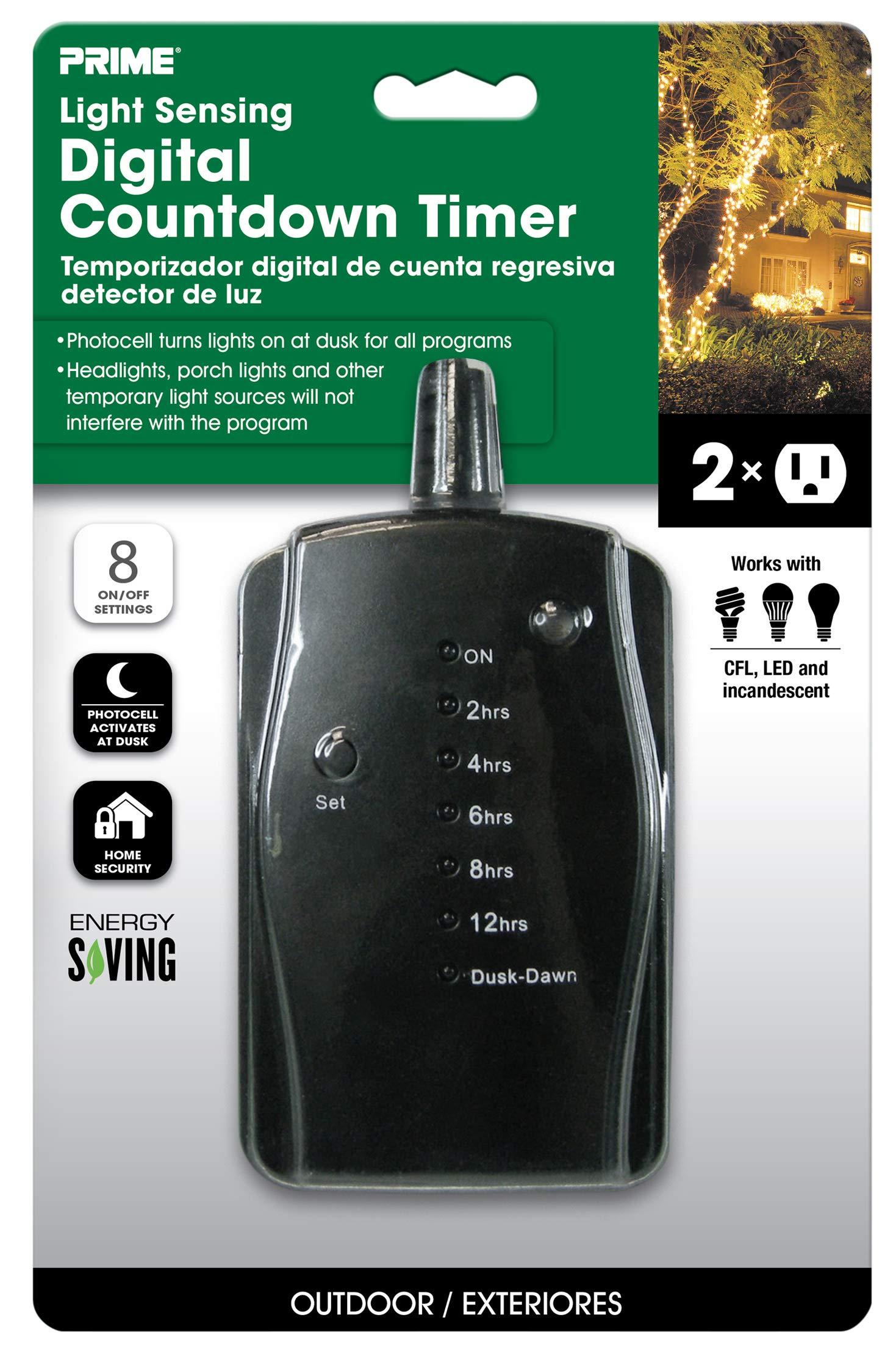 Prime Wire & Cable Prime Wire & Cable TNOLED02 2-Outlet LED Countdown Pigtail