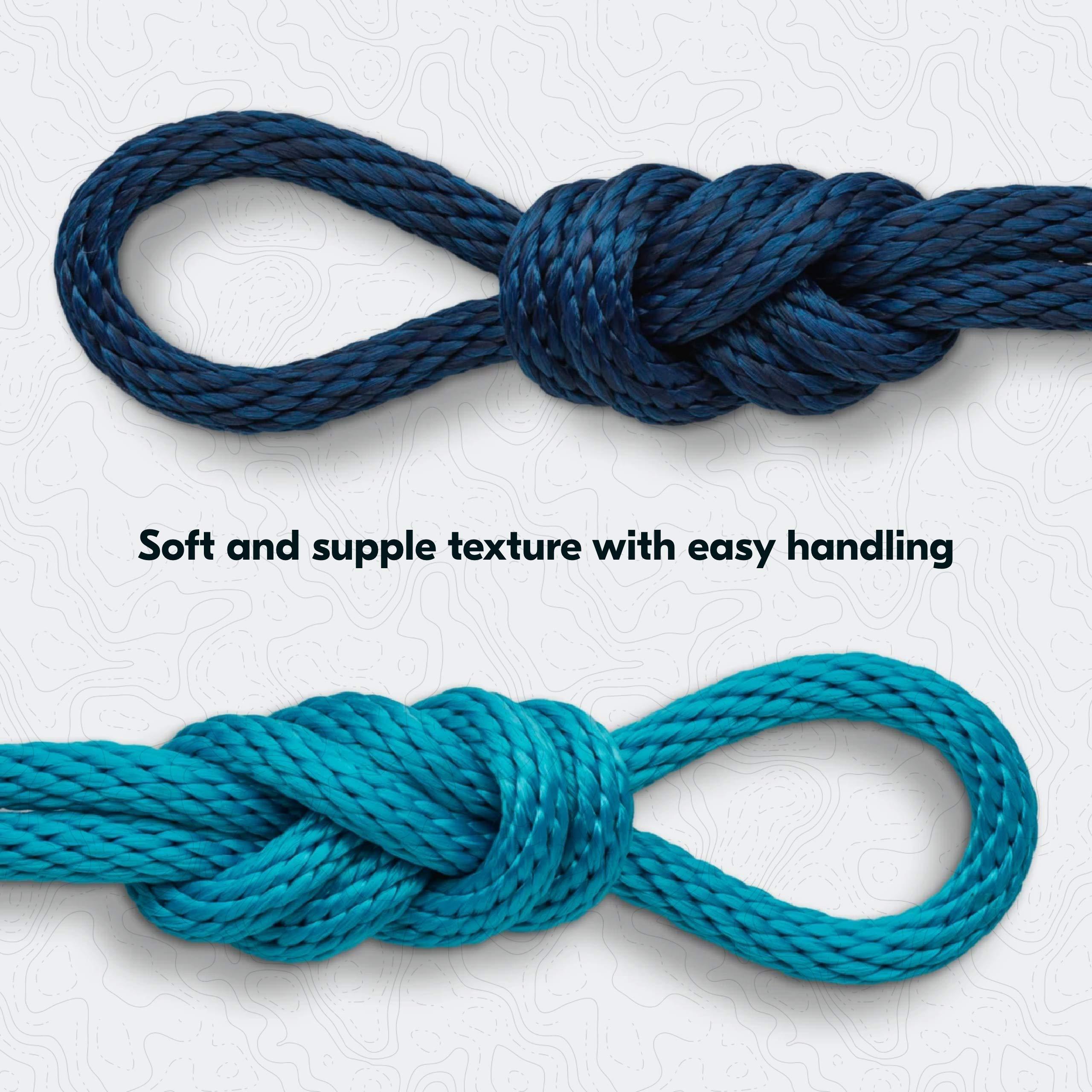 Montauk Rope 3/8\" (10mm) Solid Braid Polypro Derby Rope - Navy Blue - 50 Feet